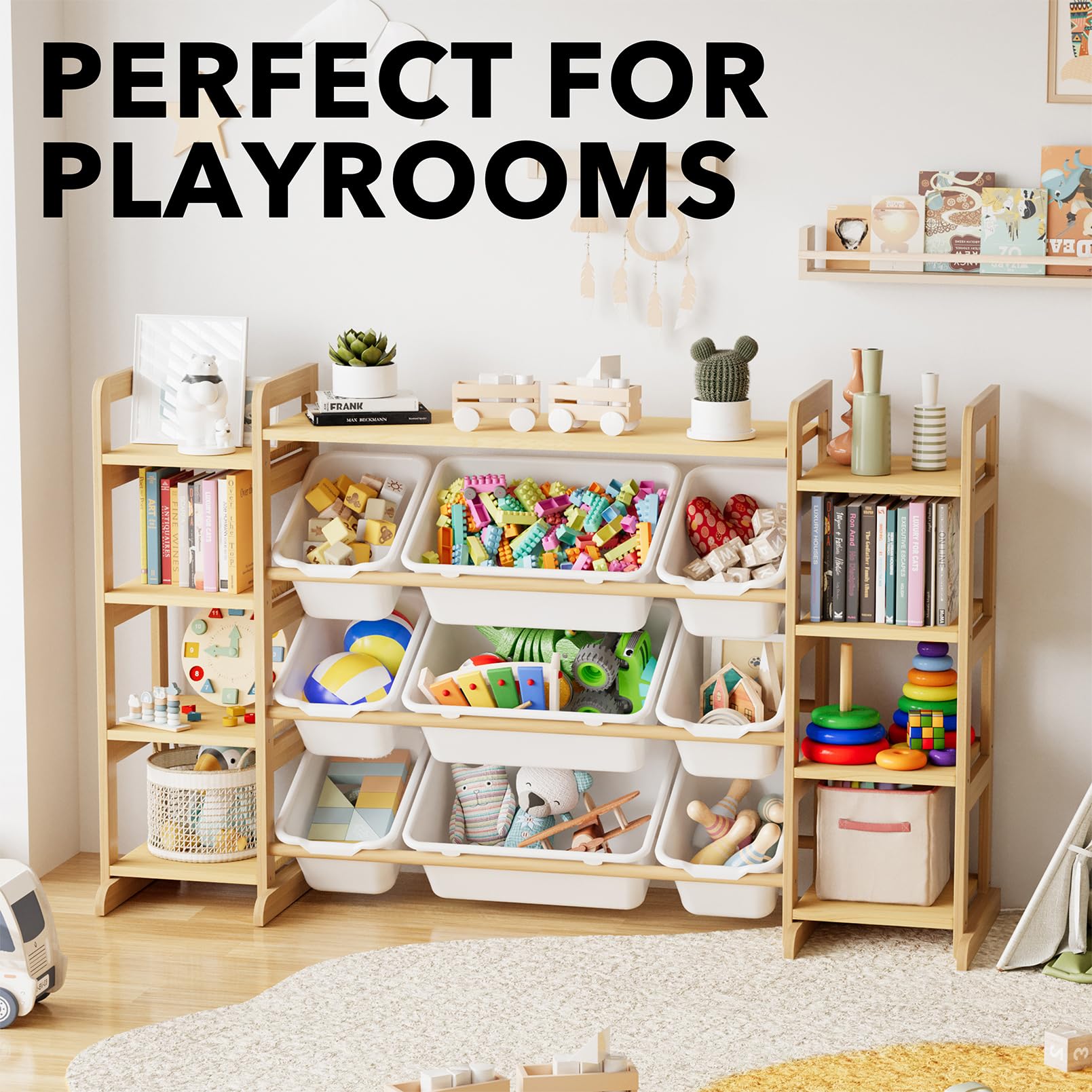 Large Toy Storage Organizer with 9 Bins