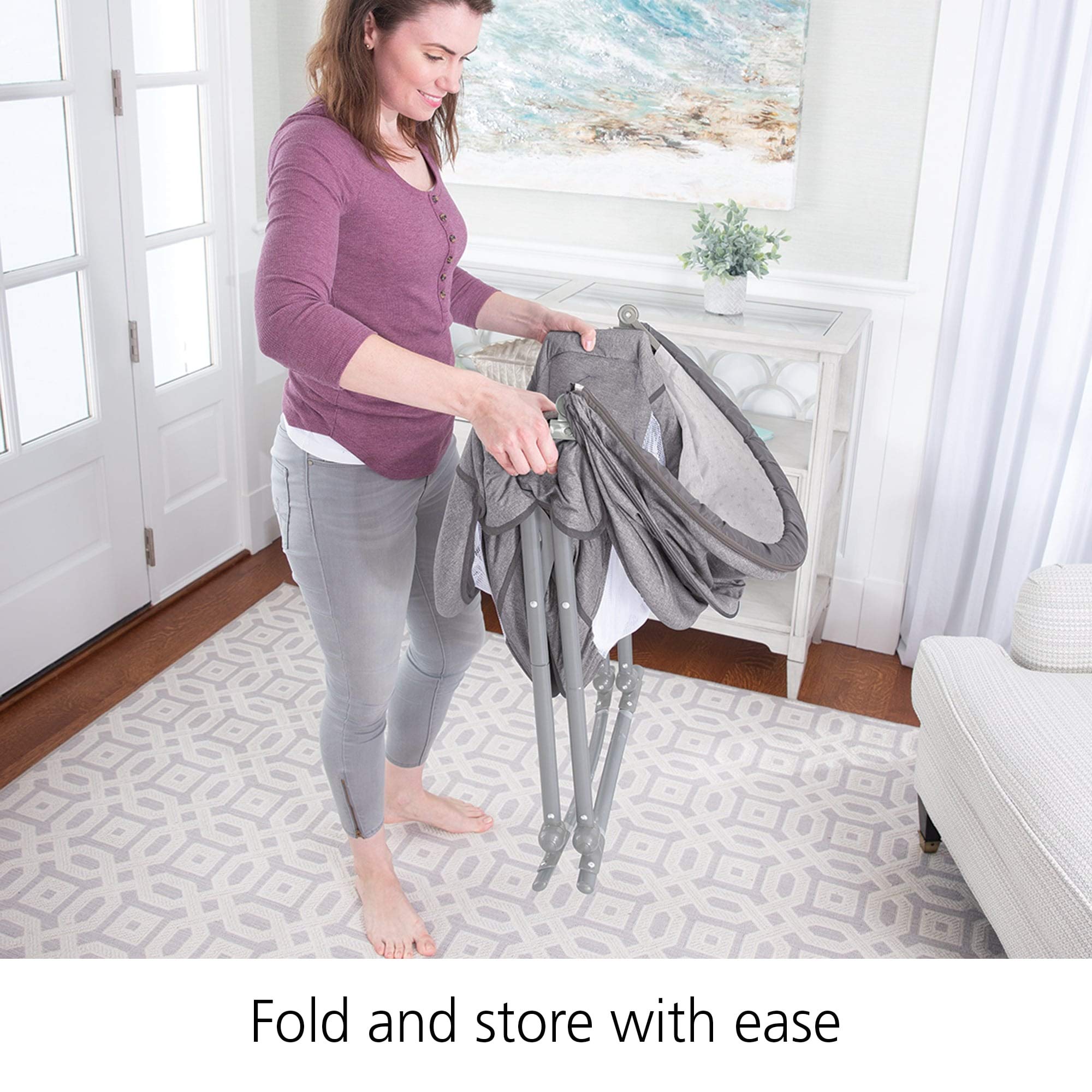 Portable Rocking Bassinet with Canopy