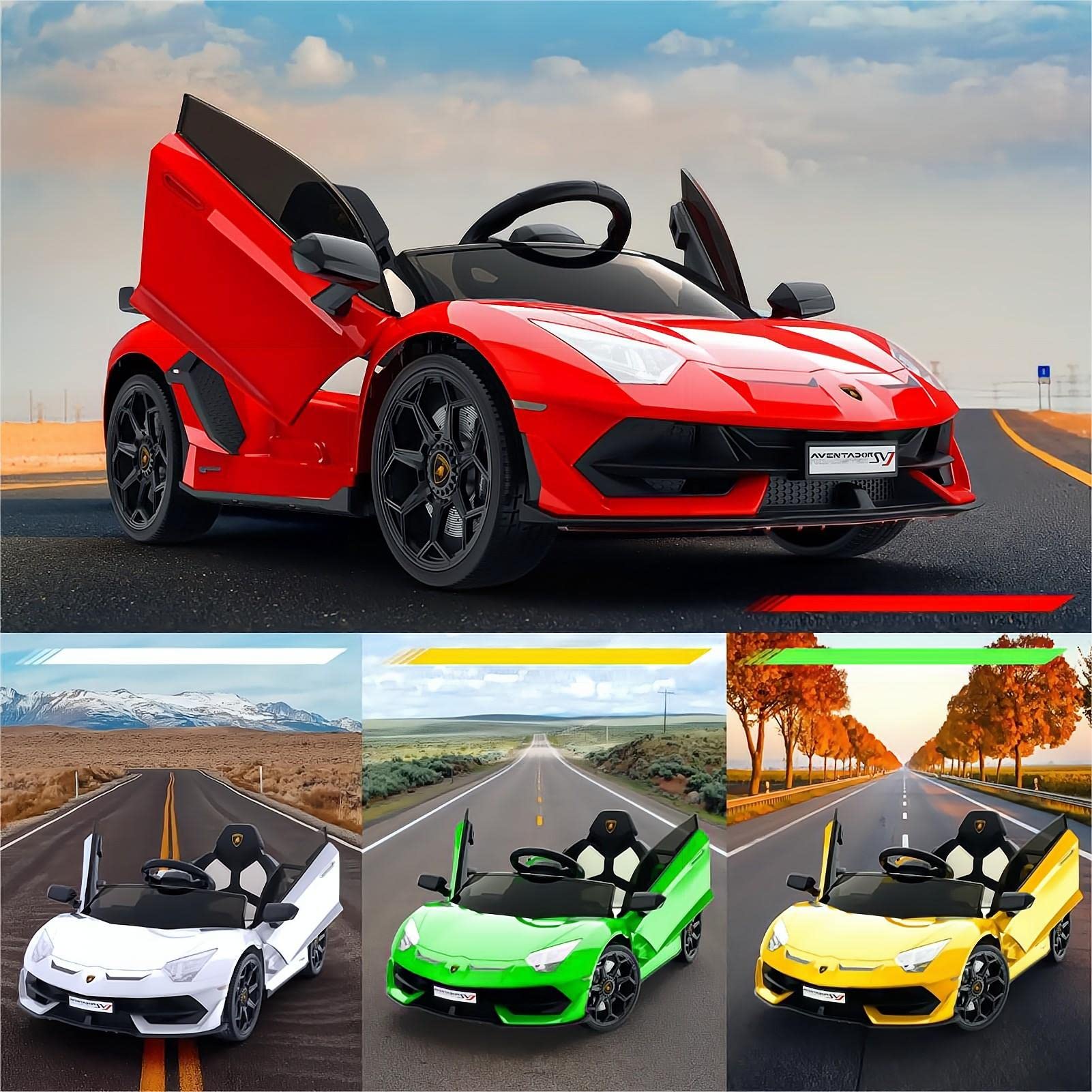 12V Licensed Lamborghini Electric Ride-On Car with Remote Control