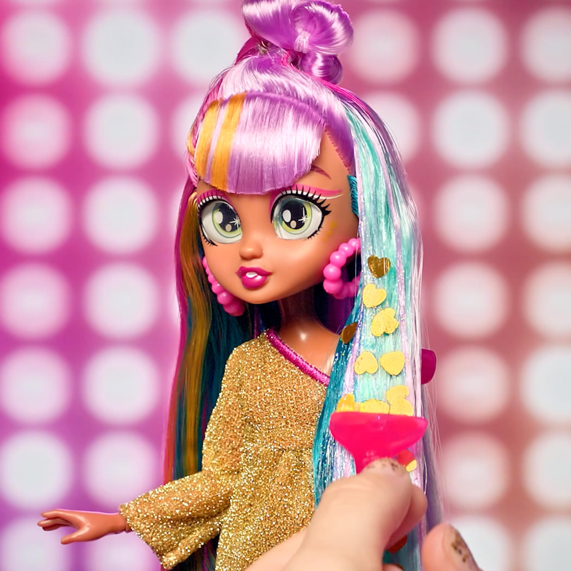 VIP Girls Hair Makeover Quinn Fashion Doll with 11" Colorful Long Styling Hair