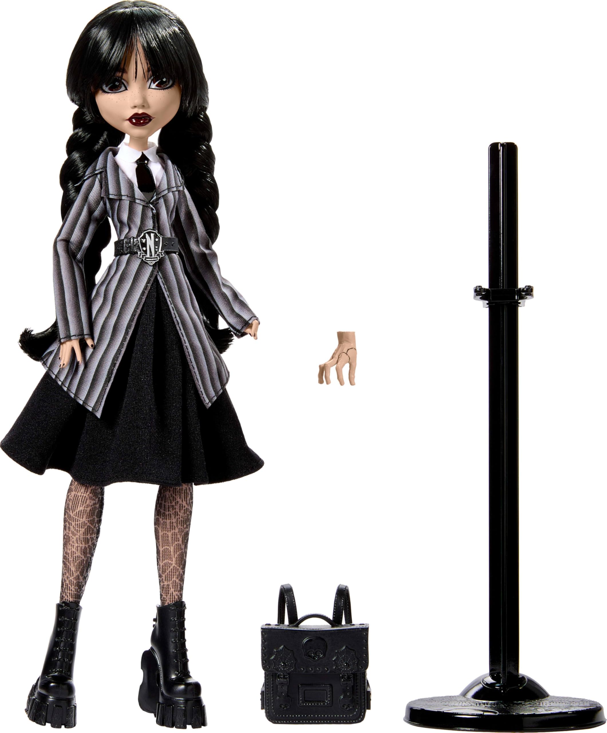 Wednesday Doll and Accessories, Wednesday Addams Collectible in Nevermore Academy