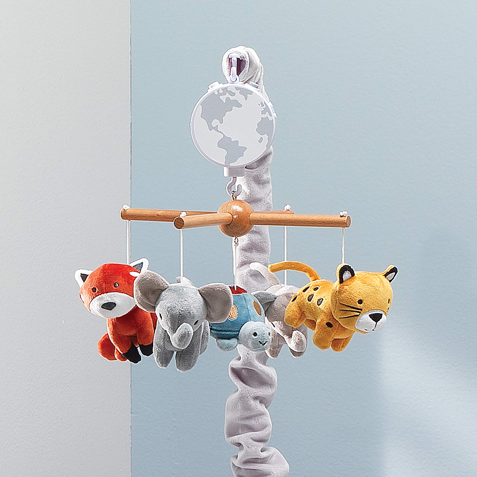Wild Life Musical Baby Nursery Crib Mobile - Protect The Animals