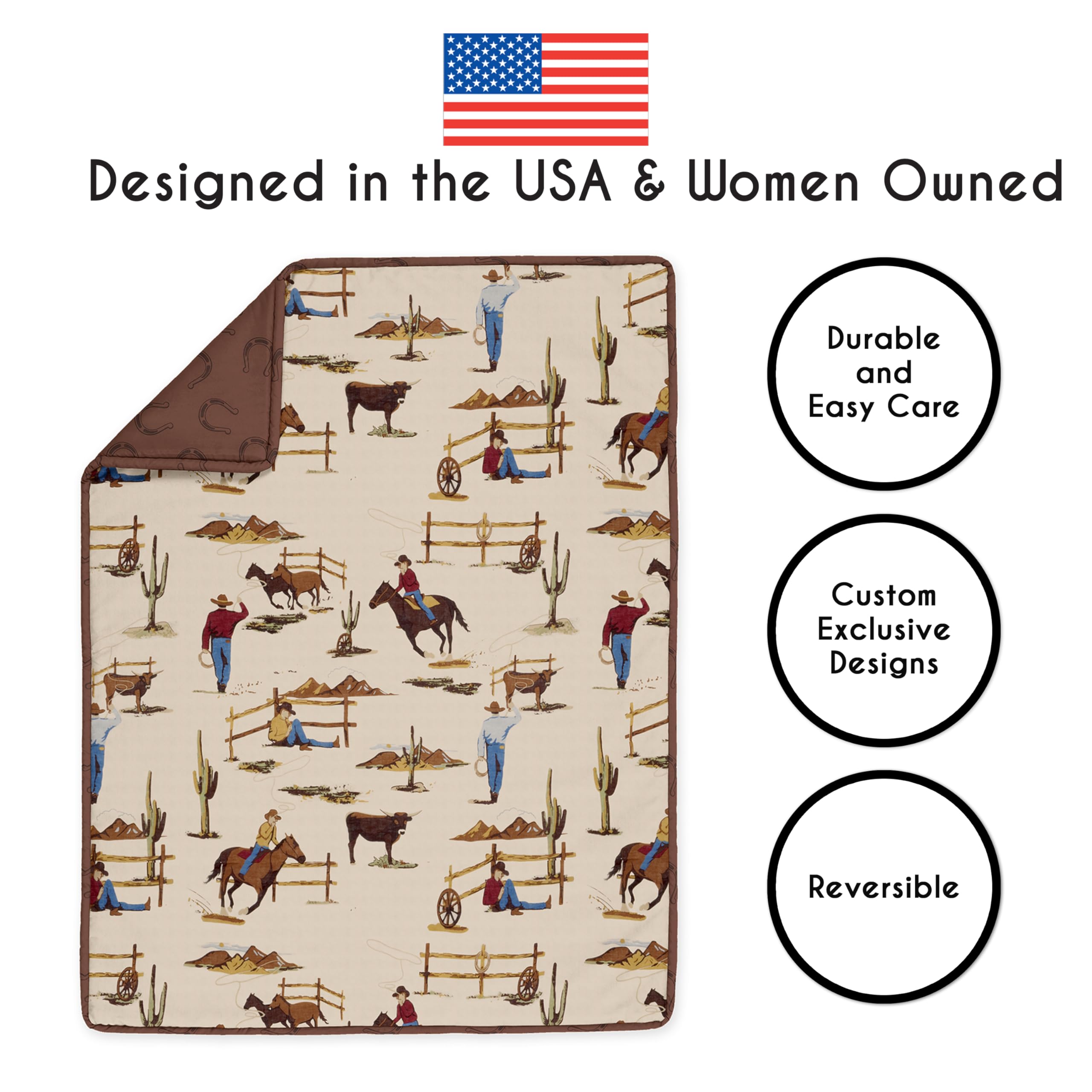 Western Cowboy 4-Piece Crib Bedding Set