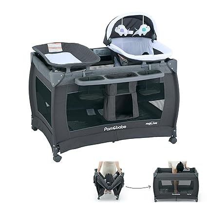 1-Second Setup 3-in-1 Playard for Babies - Heavy-Duty Steel
