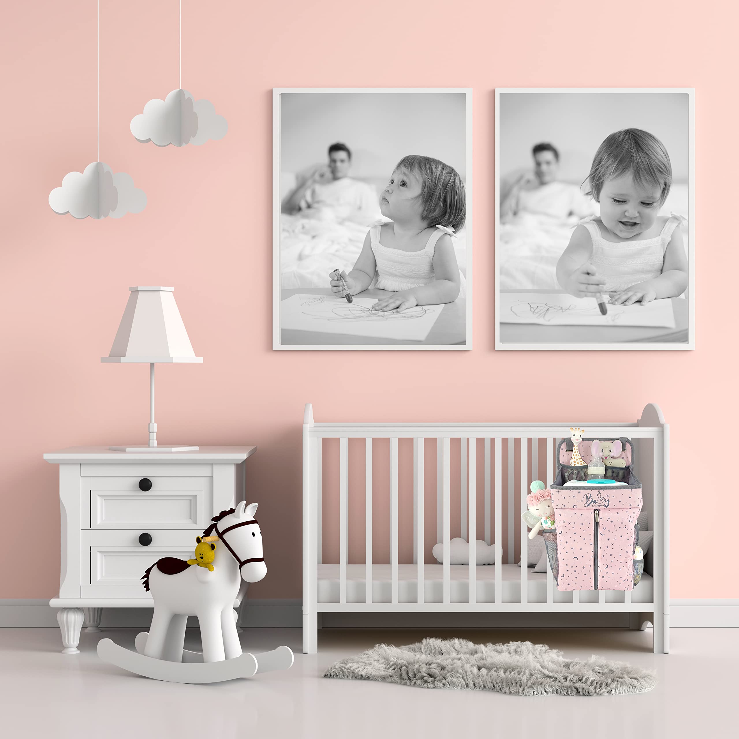 Hanging Diaper Caddy - Baby Diaper Organizer for Changing Table