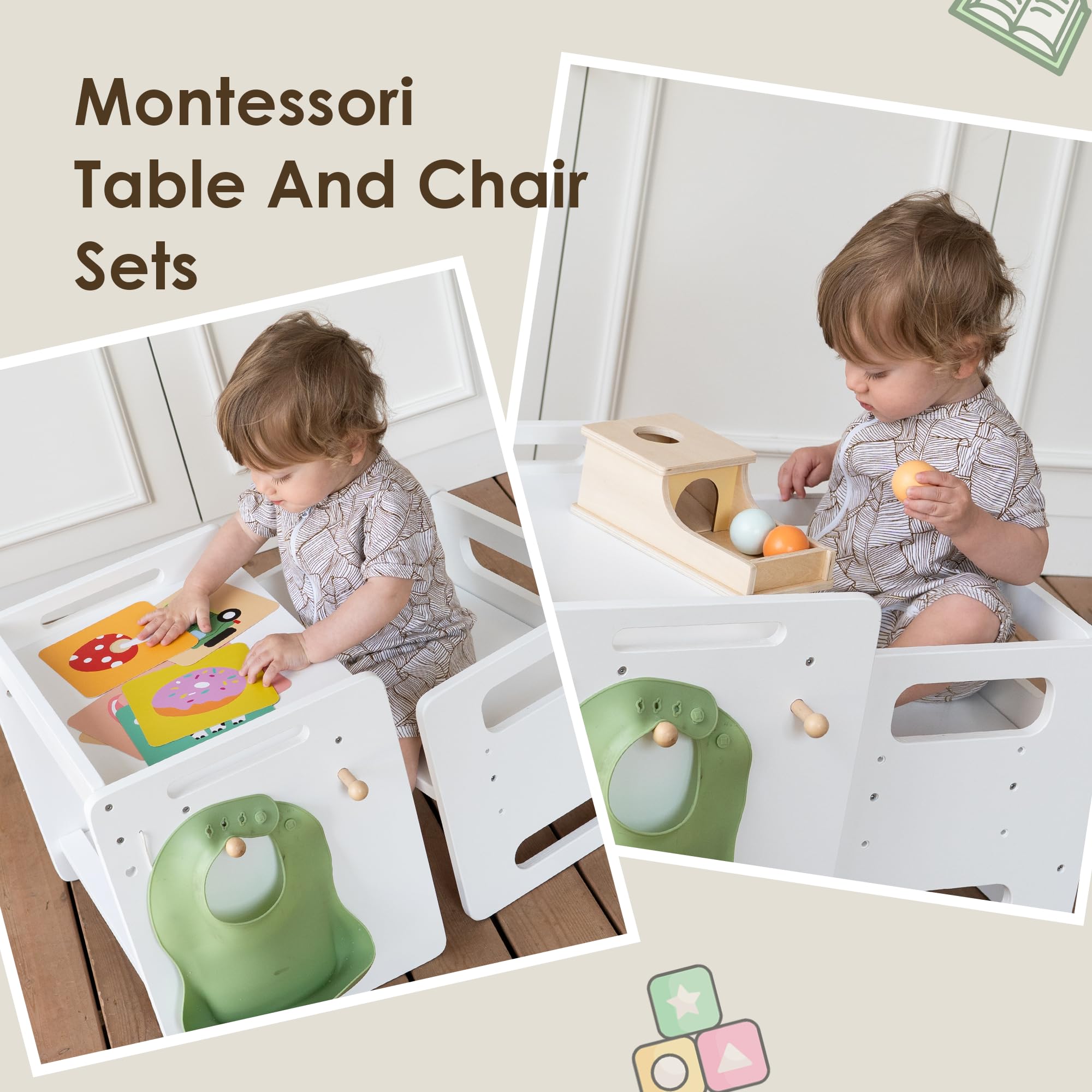 Montessori Weaning Table and Chair Set for Toddlers