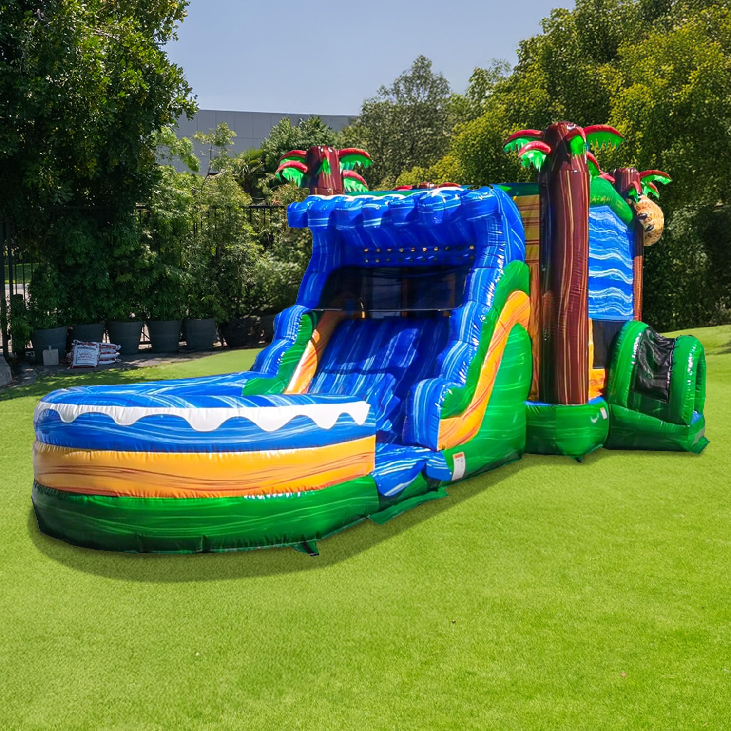 Jaguar Commercial Grade Bounce House Water Slide with Pool
