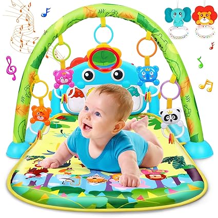 Baby Gym Play Mats Baby Toys Tummy Time Mat Musical Activity Center