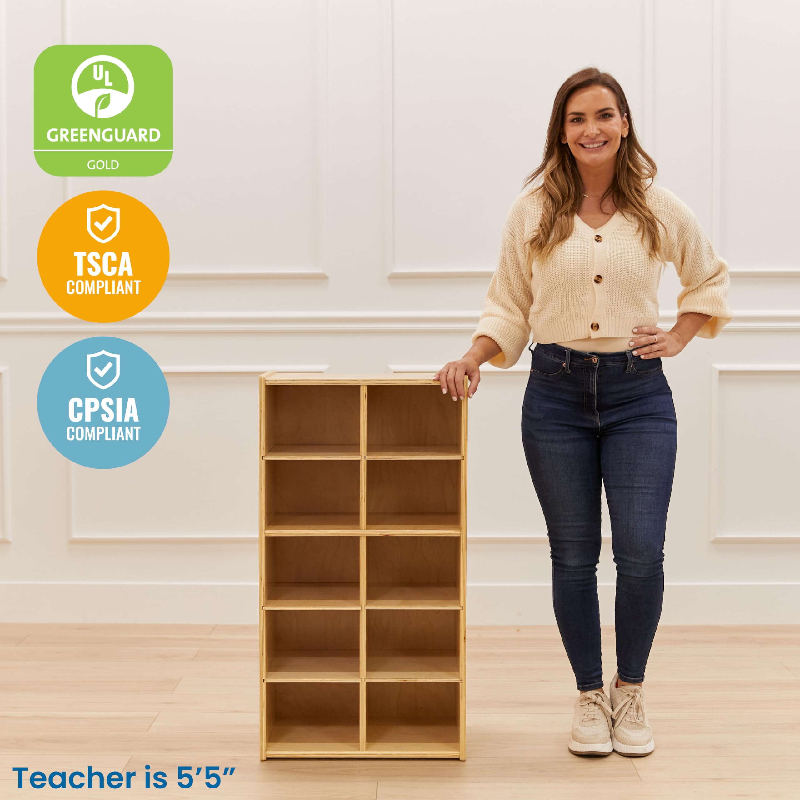 10 Cubby Storage Cabinet for Classroom Organization