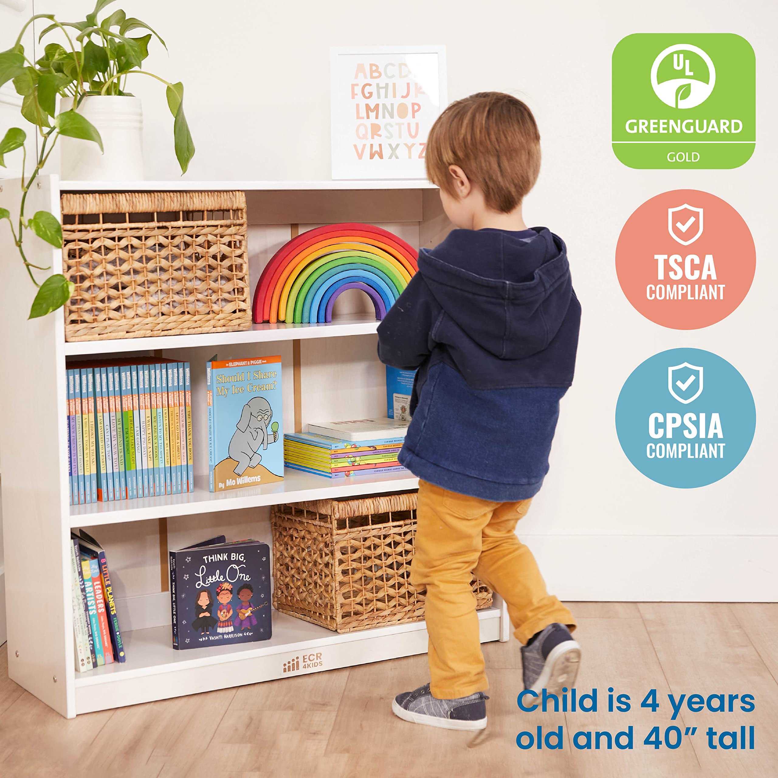 Classic Bookcase, 36in, Adjustable Shelves,