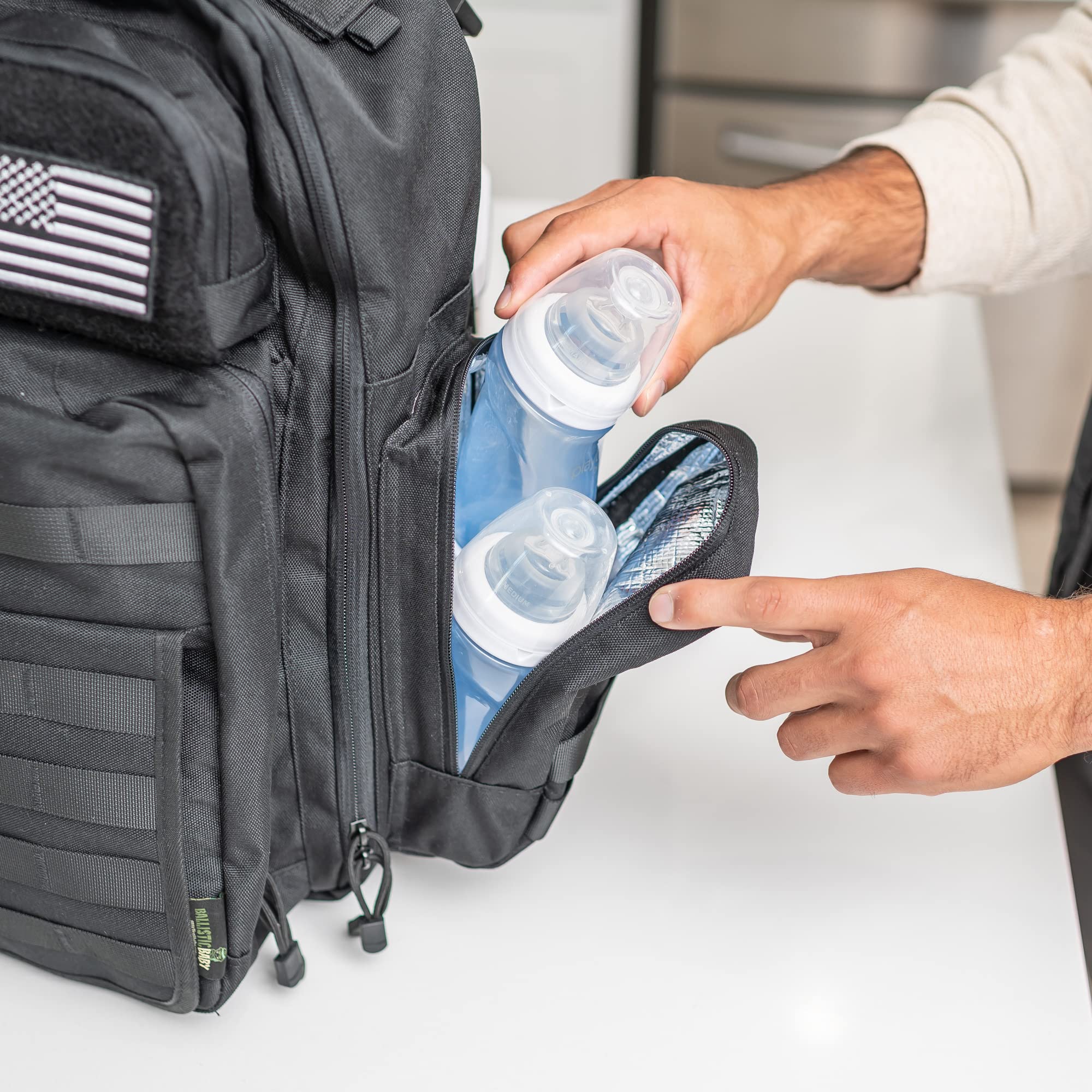 Molle-Style Military Diaper Backpack Made of Rugged 900D