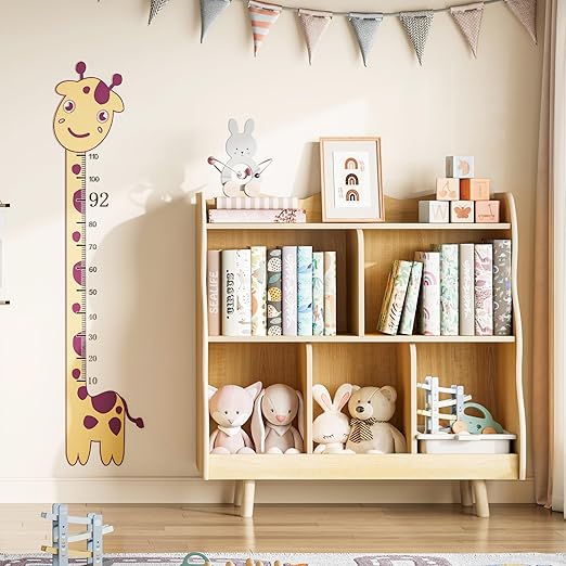 Kids Bookshelf and Toy Storage Orangizer, 3-Tier Wooden Children
