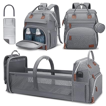 Diaper Bag Backpack – Large Capacity Baby Diaper Bag with Changing
