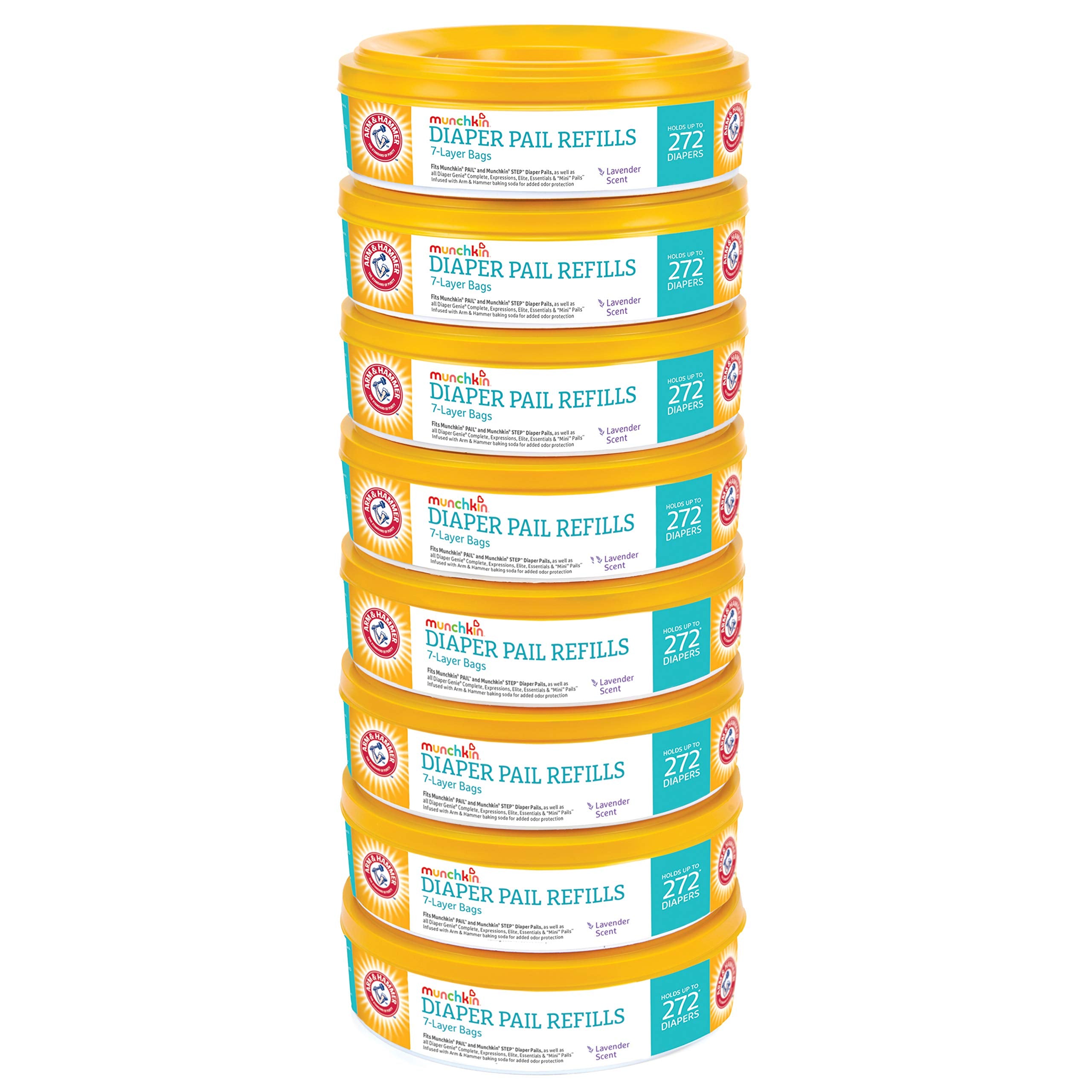 Arm & Hammer Diaper Pail Refill Rings, Holds up to 2,176 Newborn Diapers