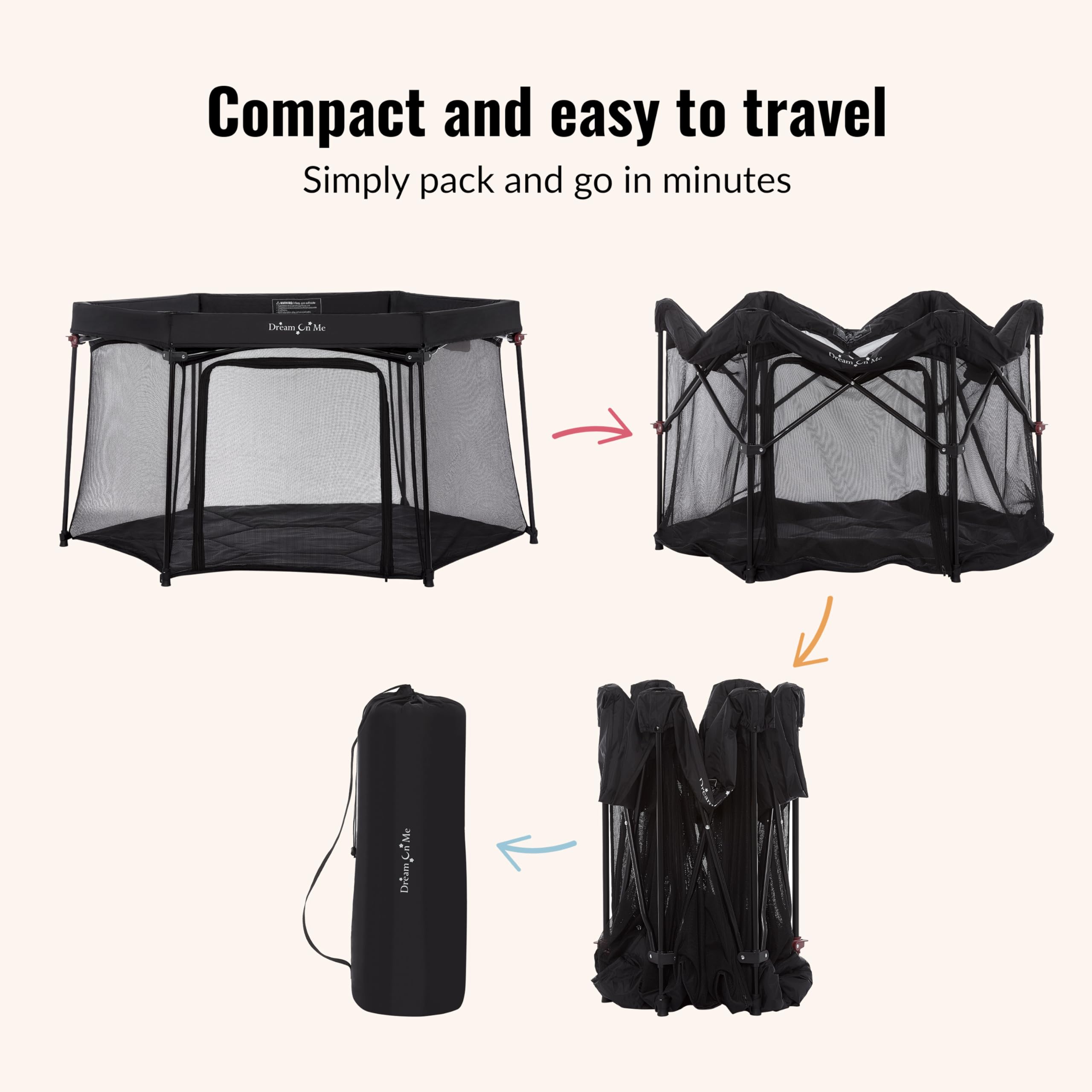 Portable Baby Playpen with Mesh Sides
