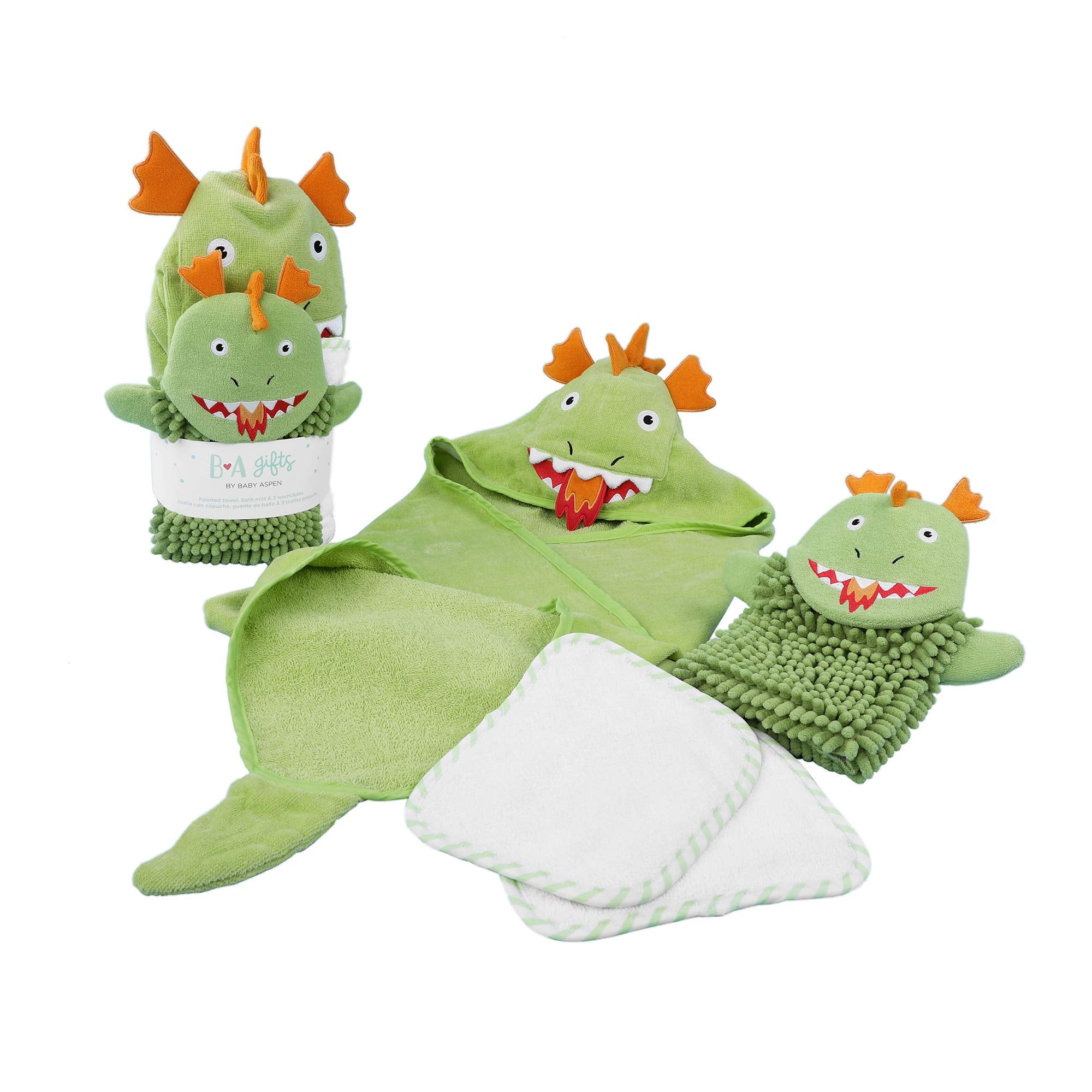 Four-Piece Dragon Bath Gift Set, Green, one Size (BA14112NA)