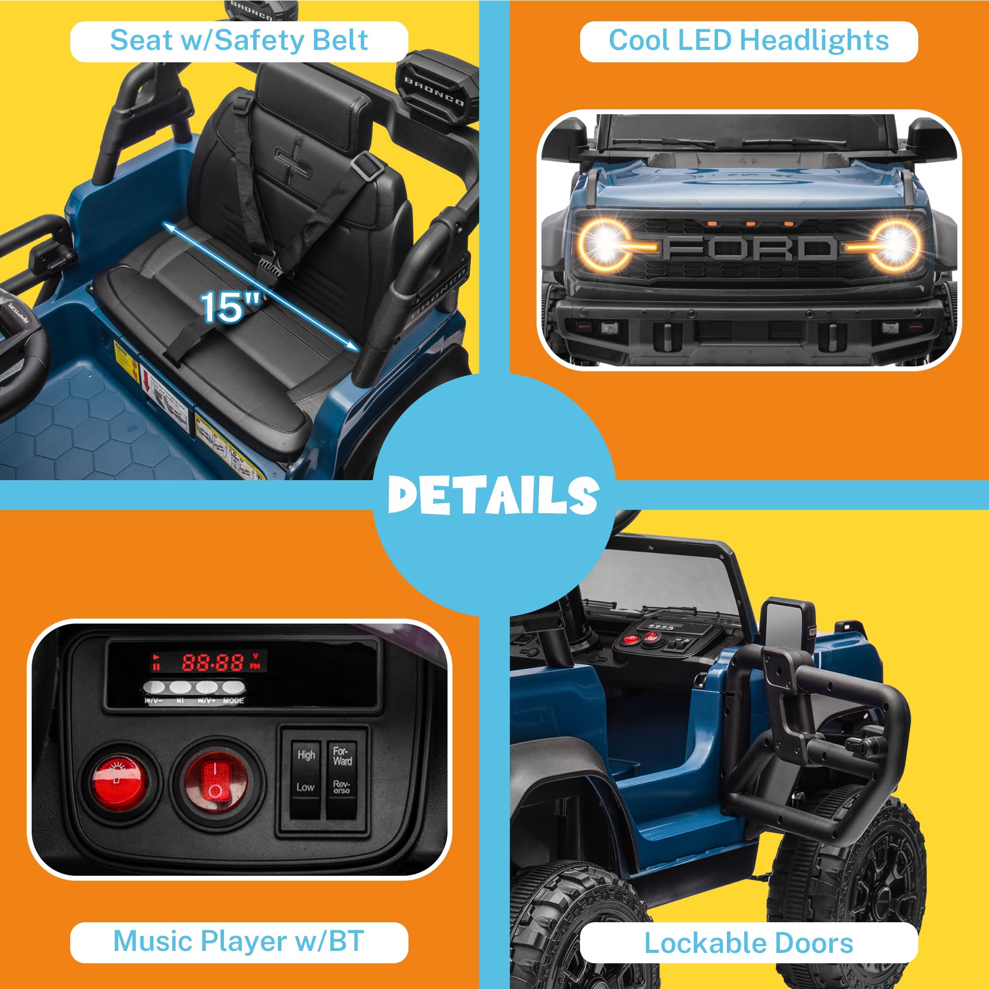 12V Electric Ride-On Car for Kids with Remote Control