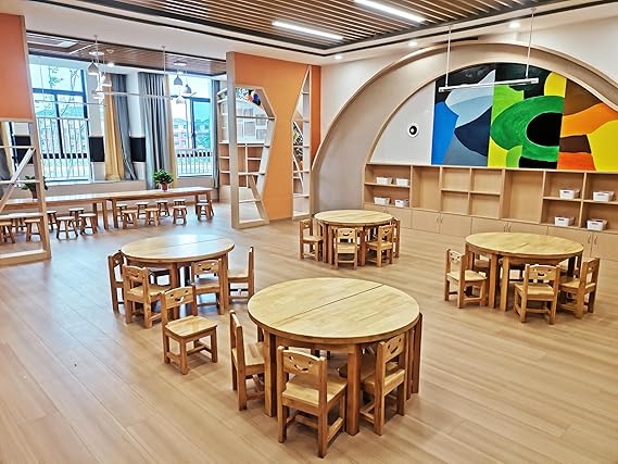 Wooden Round Table and Chair Set, Dining Furniture (Rectangular) Bouns 8 Chairs.