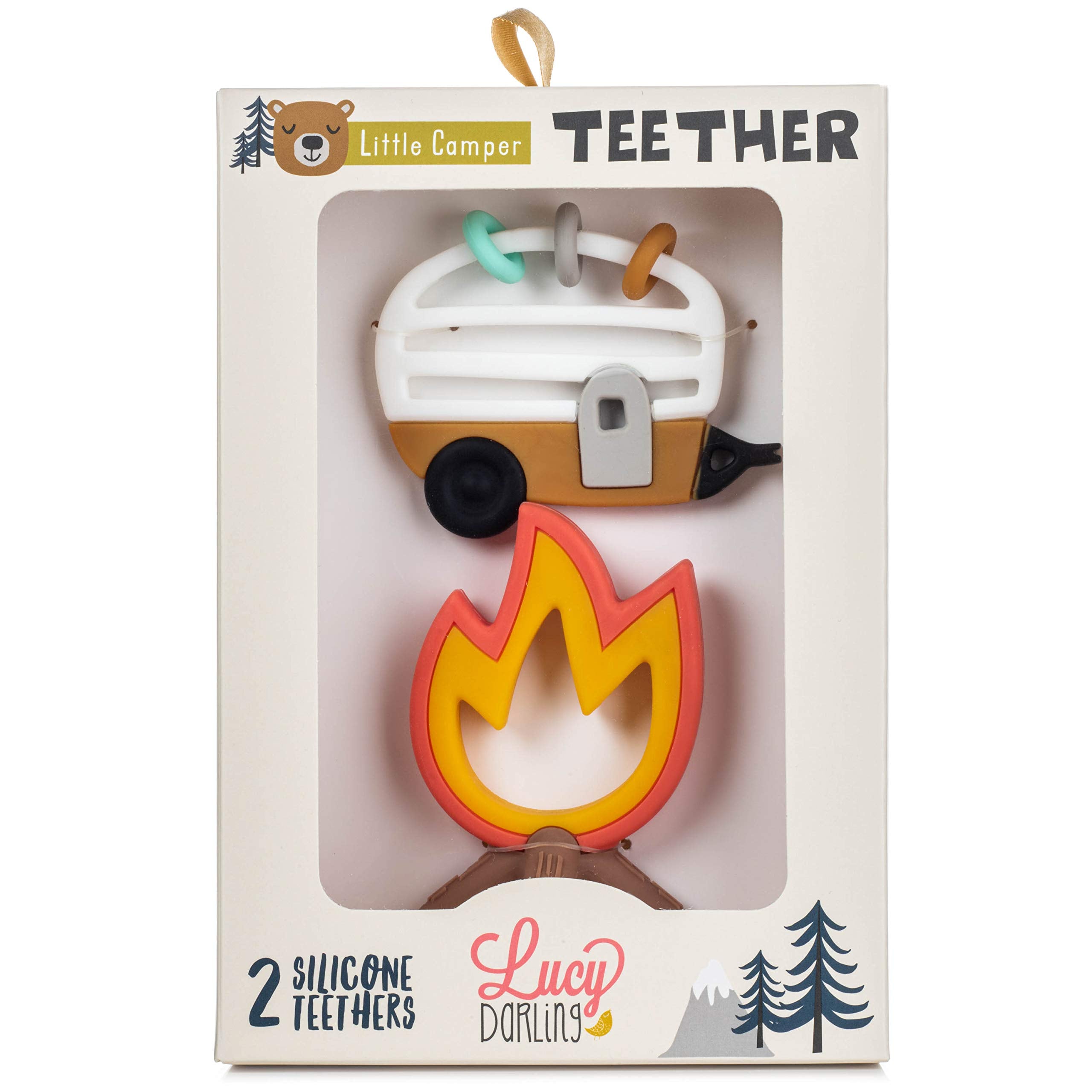 Little Animal Memory Book & Camper Baby Teether