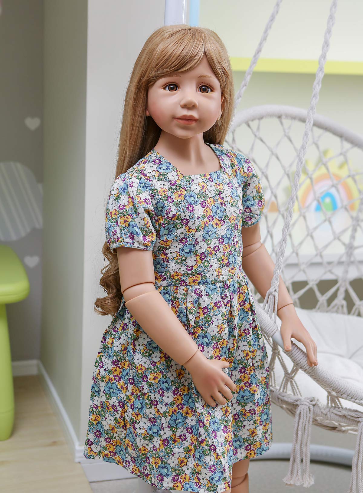 47inch Reborn Toddler Dolls,Huge Baby Full Body Hard Vinyl Masterpiece Doll Real Child