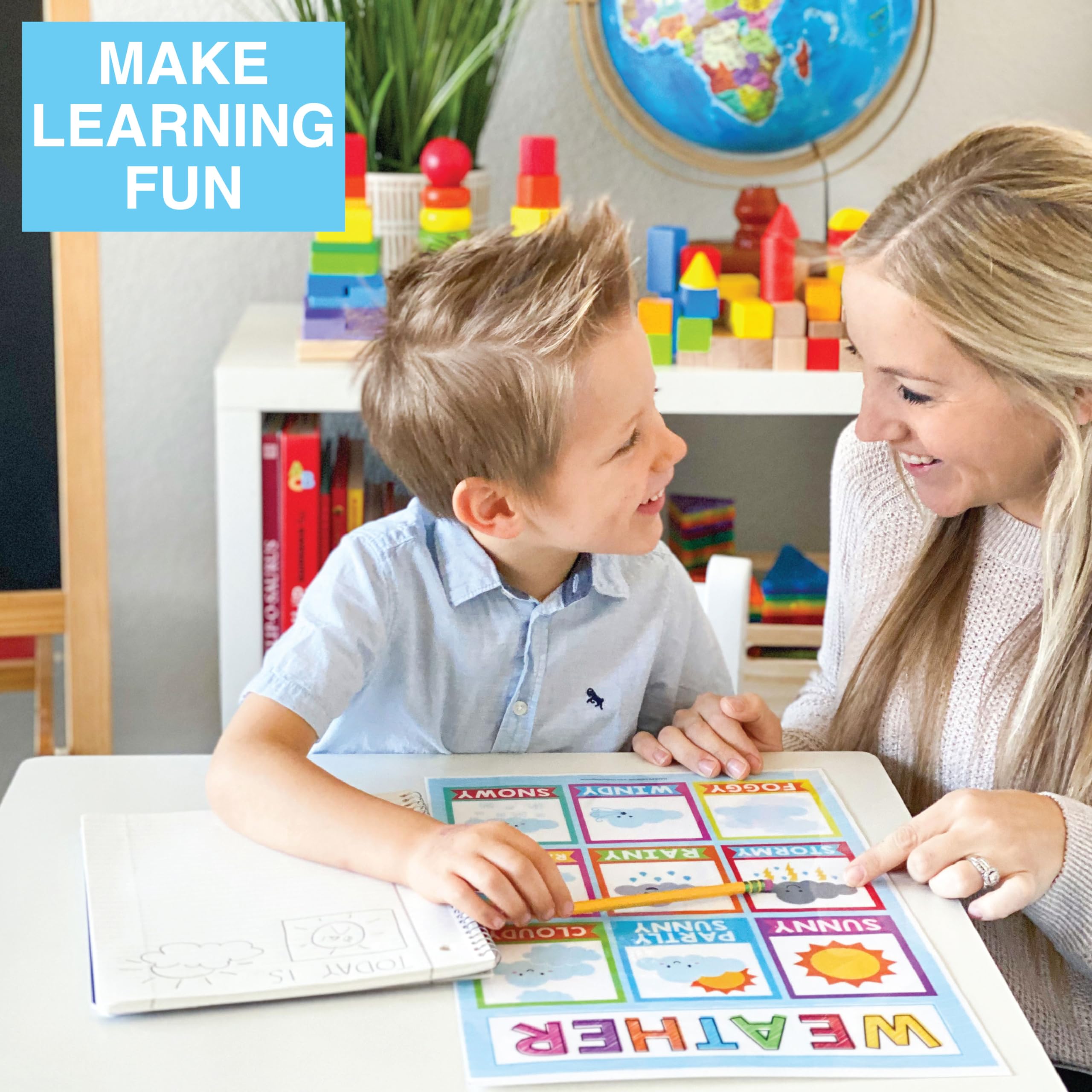 Educational Posters for Toddlers and Kids 16-Pack Laminated