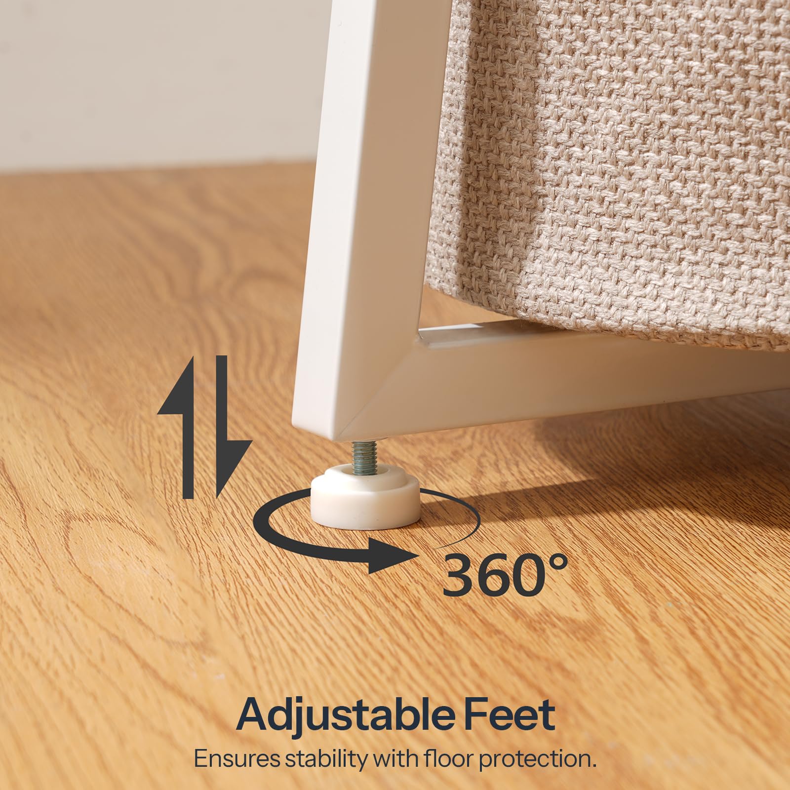2-Tier Round Side Table with Storage Basket