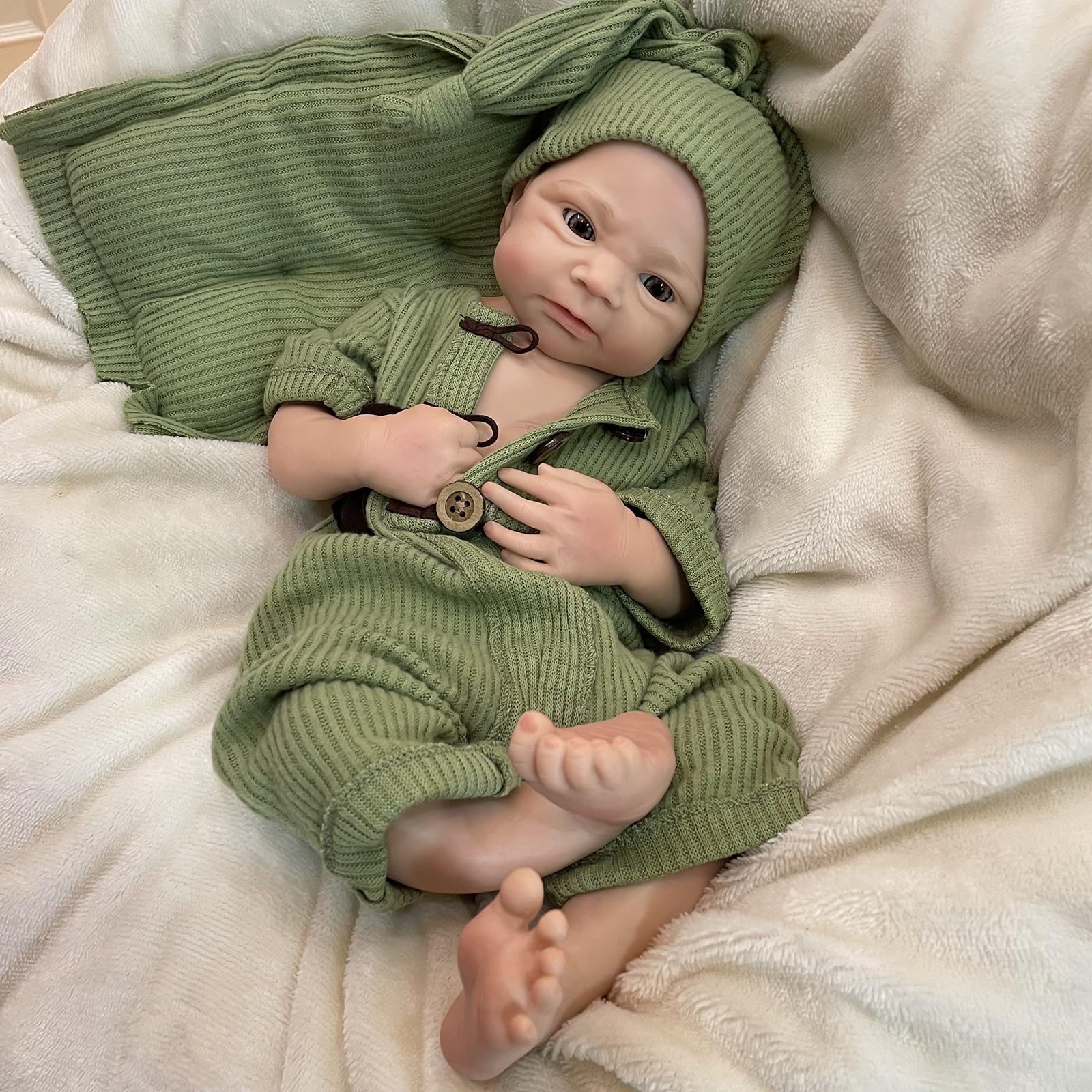 Reborn Baby Dolls, 18 Inch Full Silicone Real Looking Lifelike Doll Realistic Newborn Baby