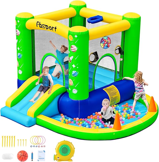 Inflatable Bounce House, Kids Bounce Castle Slide for Indoor Outdoor,Toddler Baby