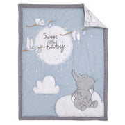 Disney Dumbo Sweet Little Baby Light Blue, Gray, and White Storks, Stars