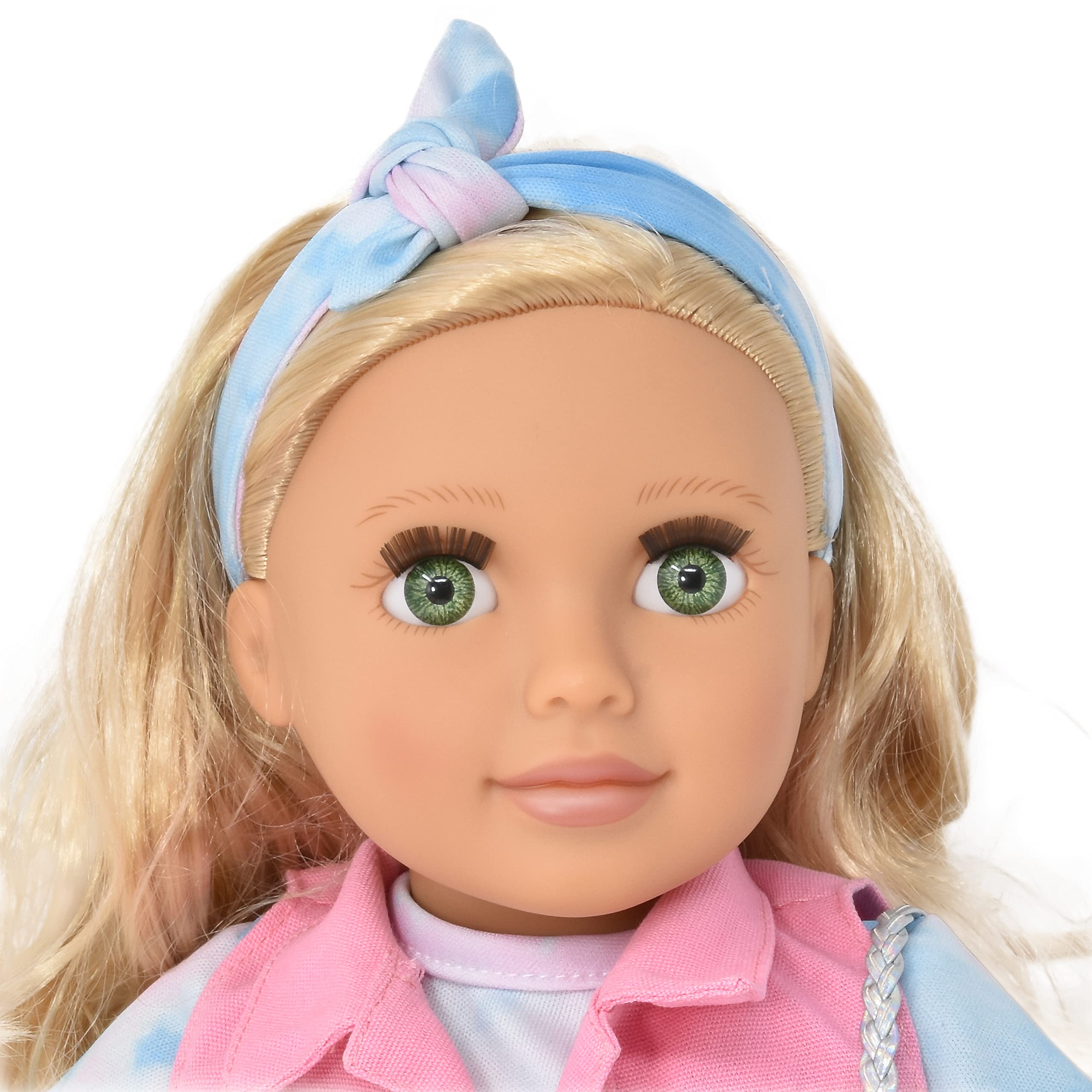 18 Inch Girl Doll, Fashion Doll with Fine Blond Hair for Styling Clothes Shoes