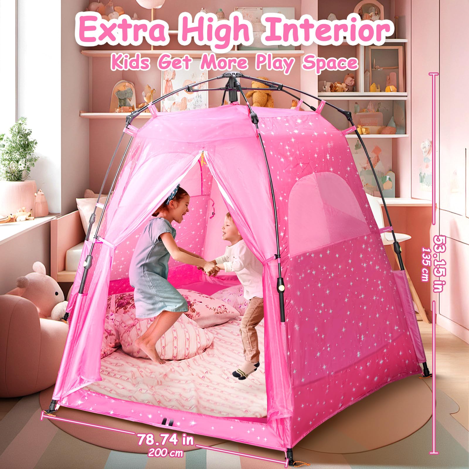 Princess Pop-Up Play Tent for Girls Indoor Outdoor