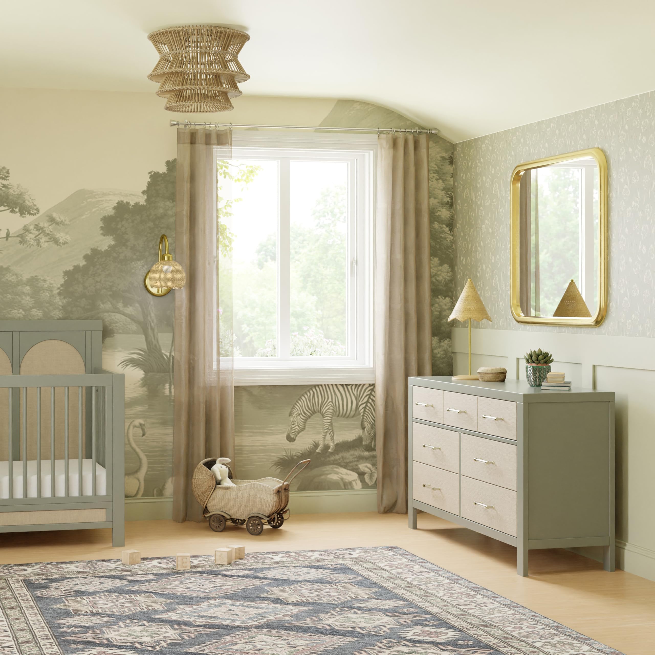 7-Drawer Nursery Dresser with Changing Table Top