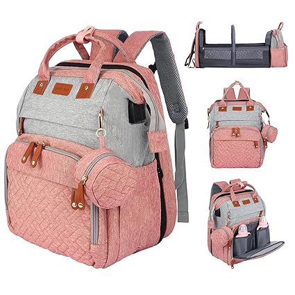 Diaper Bag, with Diaper Changing Station, Multi-functional Large-capacity