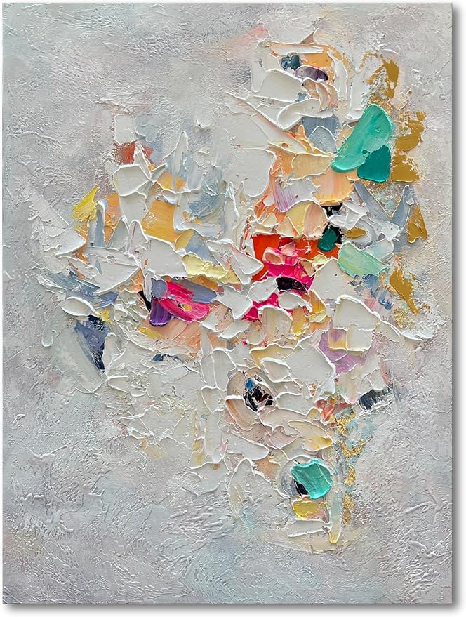 Canvas Wall Art Oil Painting Blue-Green Abstract Art Works 100%