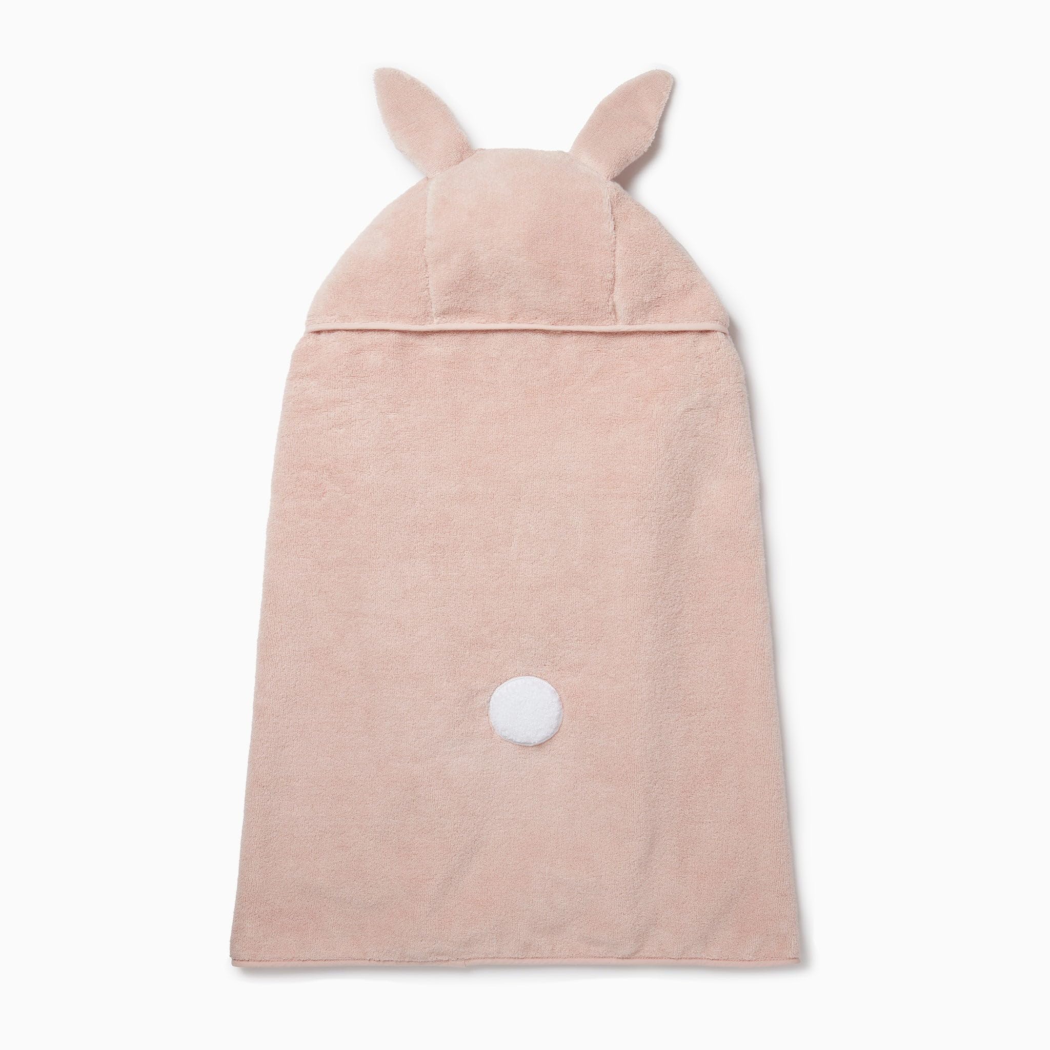 and Girls Hooded Bunny Bath Towel in Blush - Unisex Baby Toddler
