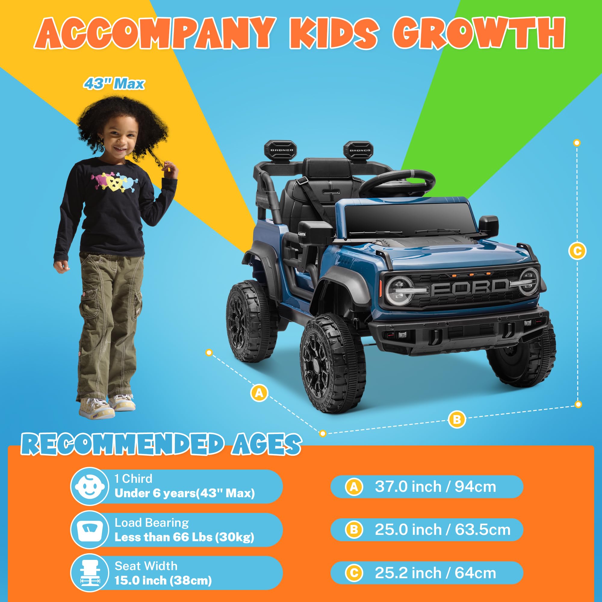 12V Electric Ride-On Car for Kids with Remote Control