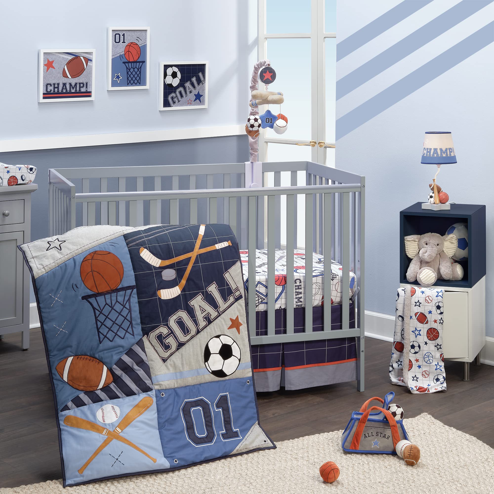 Baby Sports Musical Baby Crib Mobile Soother Toy - Gray