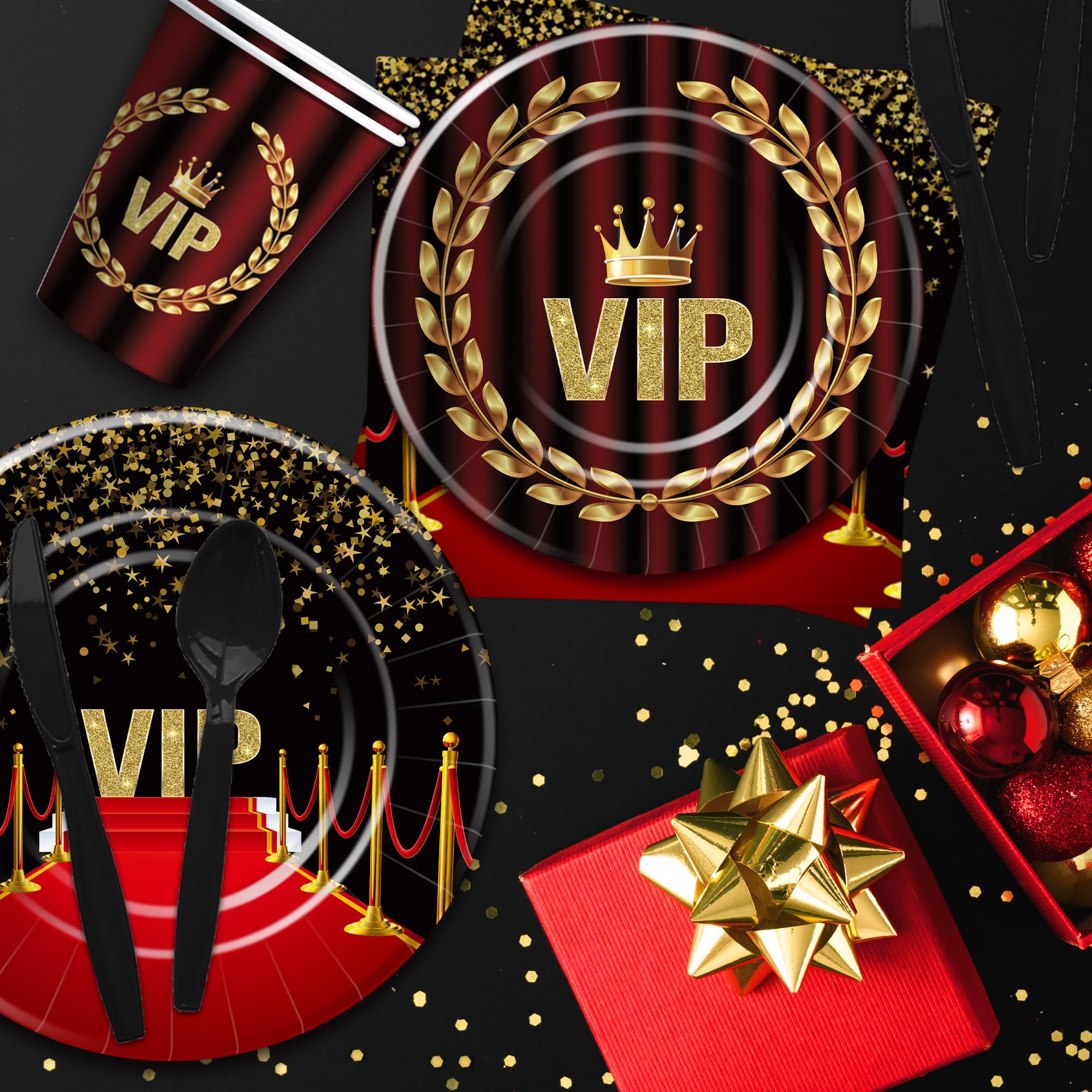 VIP Party Decorations Tableware - Movie Star Red Carpet Birthday Party