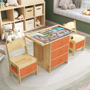3-in-1 Kids Table and Chair Set with Storage
