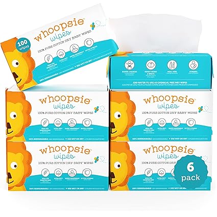 Cotton Dry Wipes | 600 Count | Use Wet or Dry | Soft & Sensitive