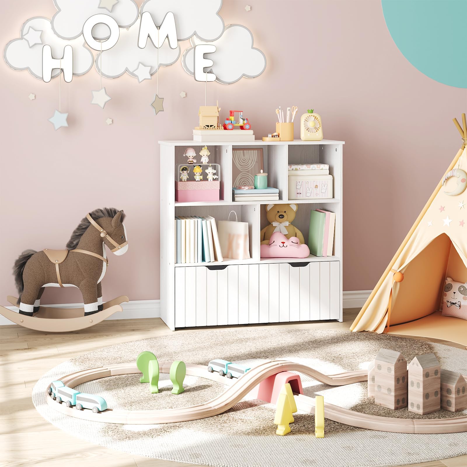 Kids Toy Storage Organizer with Movable Drawers