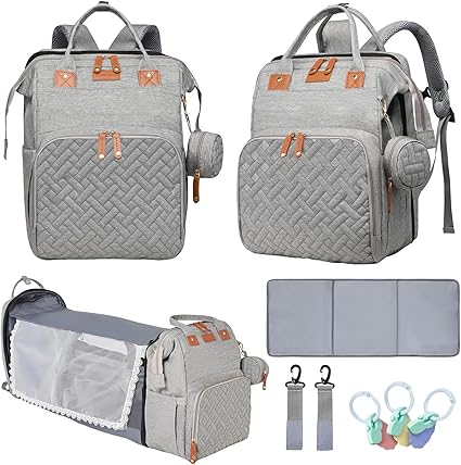Baby Diaper Bags with Changing Station, Multifunctional Diaper
