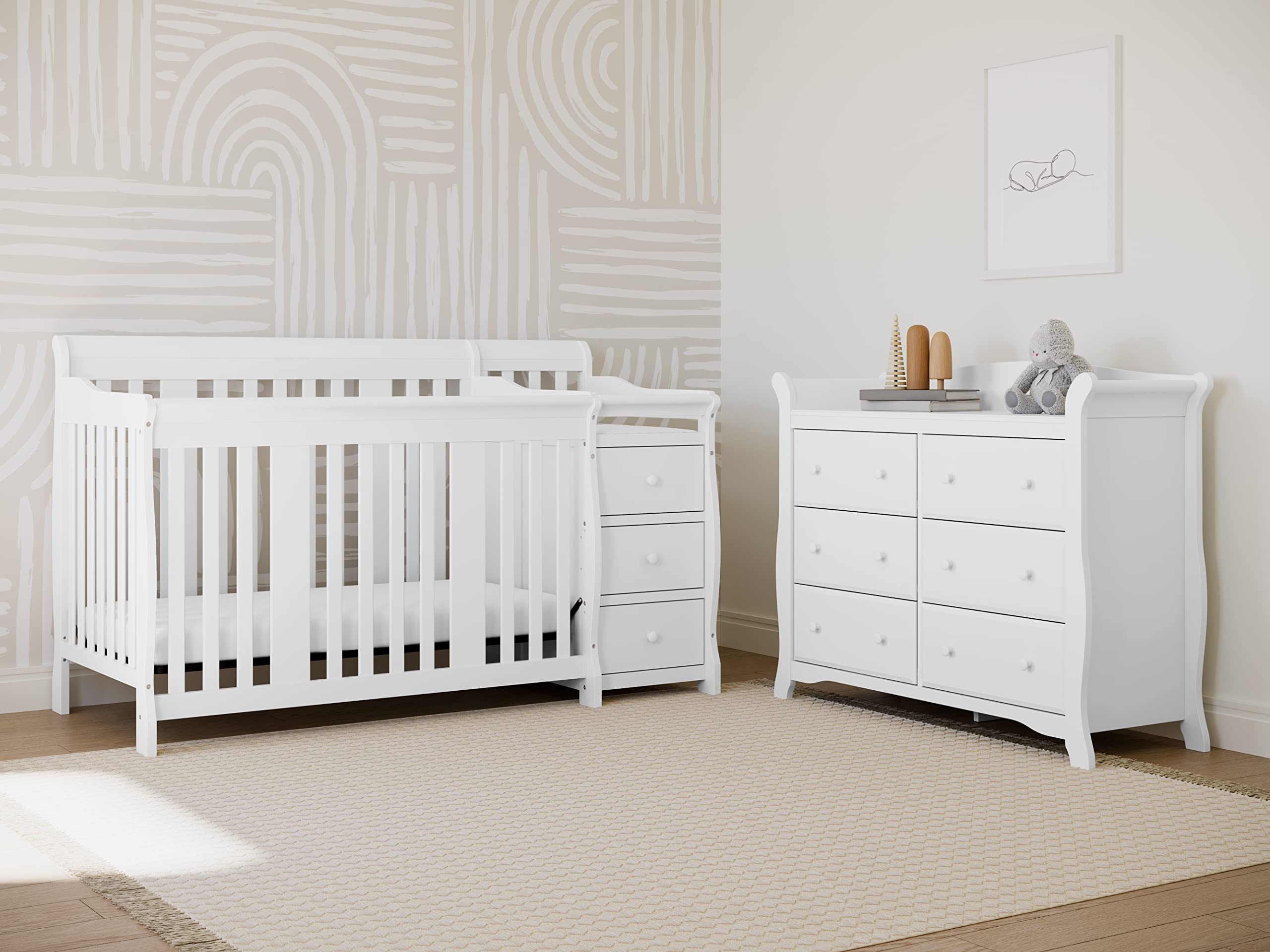 Avalon 6 Drawer Double Dresser (White) – Dresser for Kids Bedroom