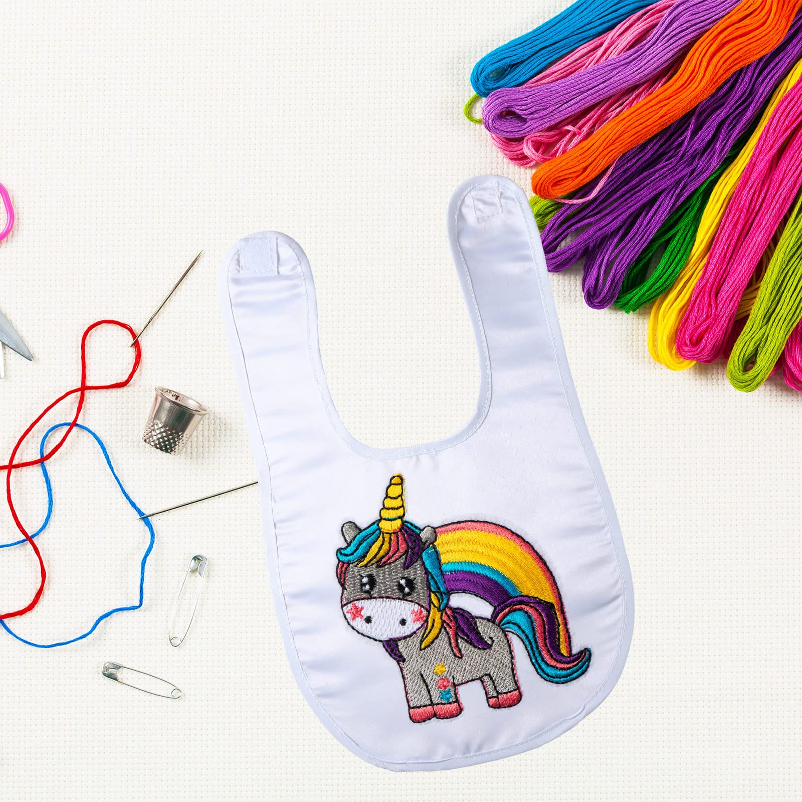 20 Pieces Sublimation Blanks White Bibs for Baby Decorating Washable Reusable