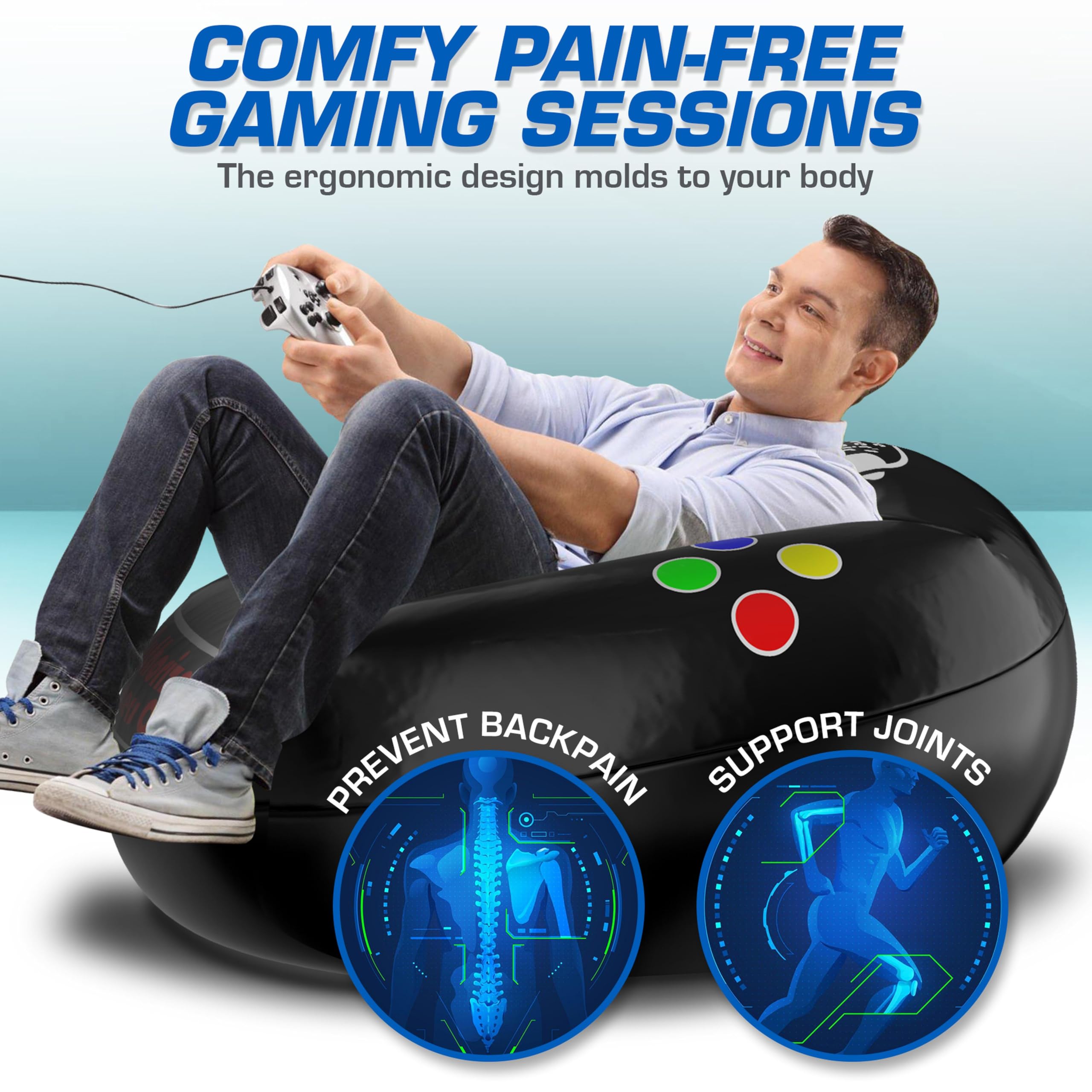 Inflatable Gaming Chair for Kids 8-12