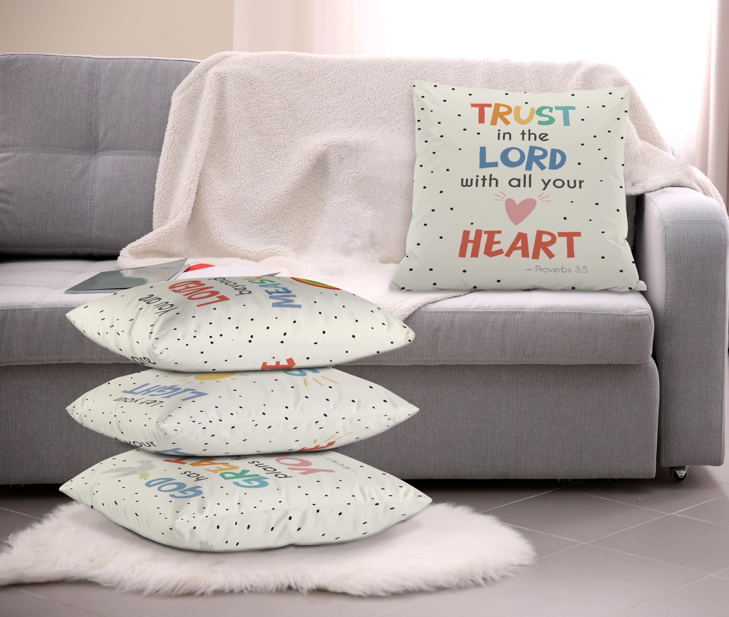 Boho Kids Room Decor,Christian Bible Throw Pillow Covers,Inspirational