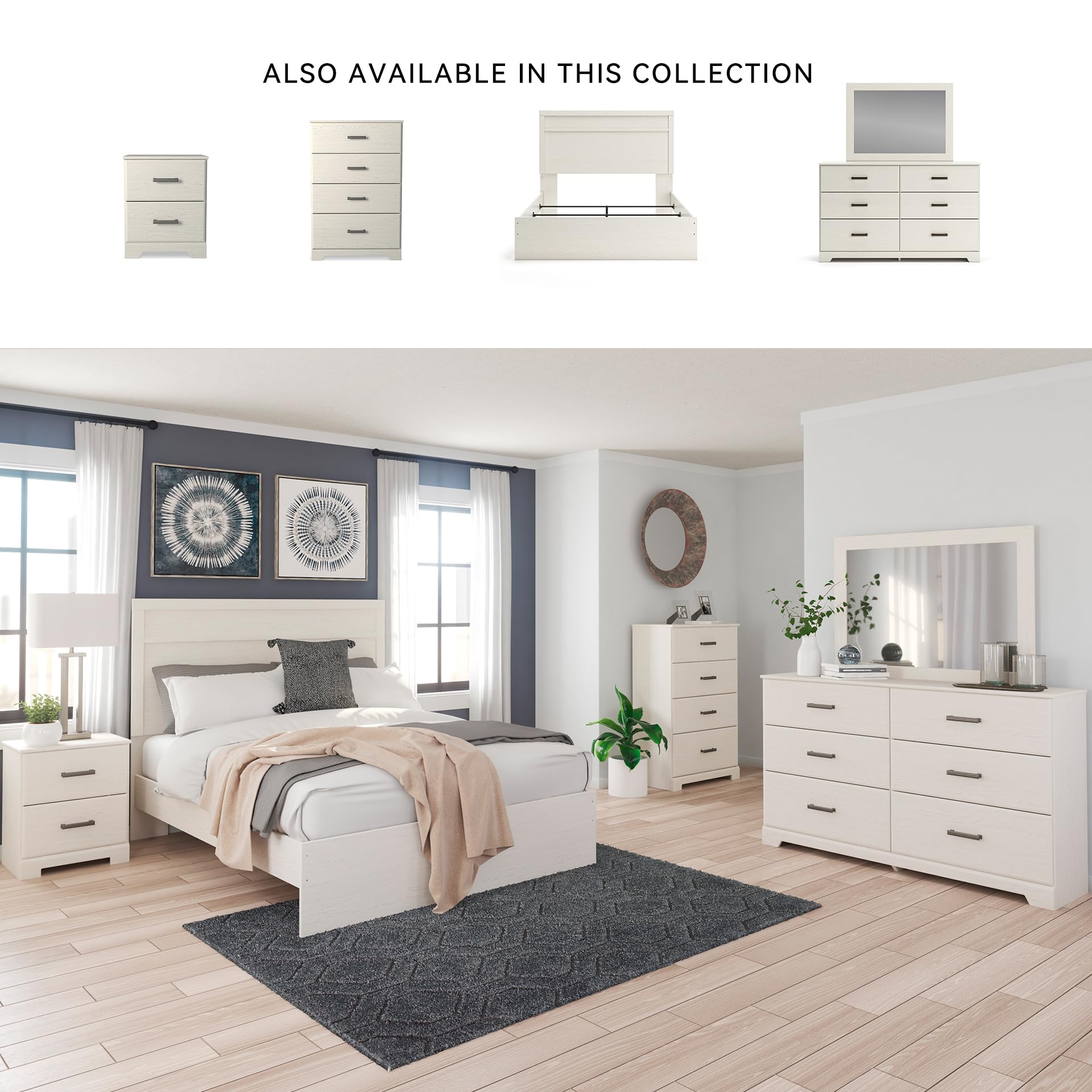 6 Drawer Dresser White Modern Scandinavian Style