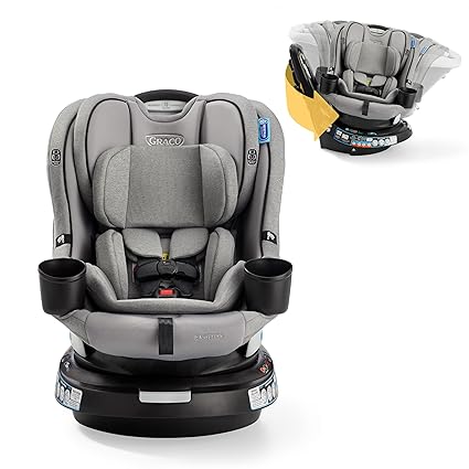 360 2-in-1 Convertible Car Seat, 360 Degree Rotating Infant to Toddler
