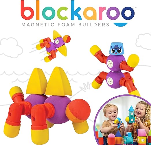 Foam Building Blocks - 35-Piece Castle, Bath Toys for Toddlers