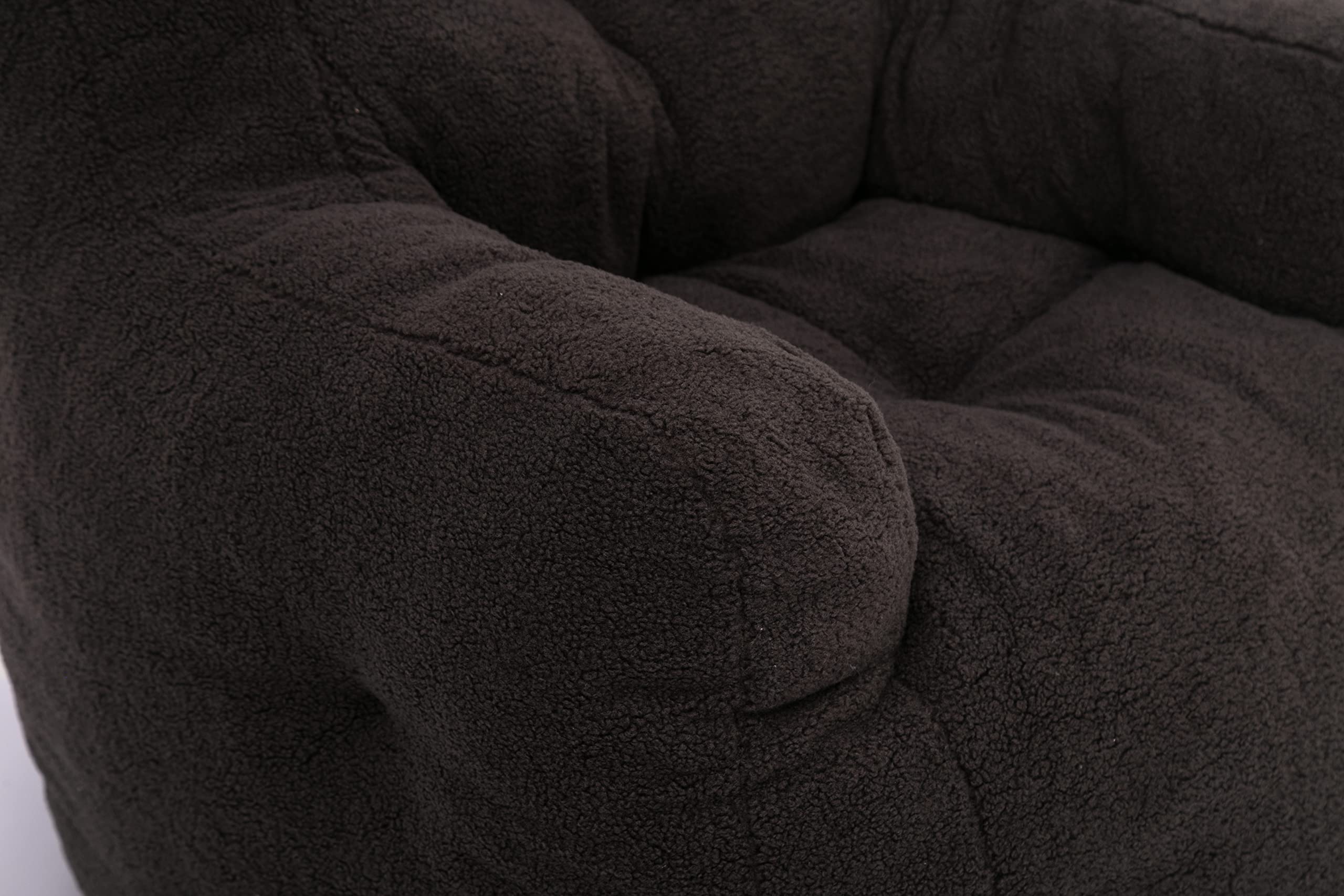 Memory Foam Bean Bag Chair with Armrests and Back Support
